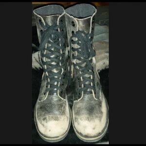 RARE Dragon Tattoo x H&M Trish Summerville Lisbeth combat boots US 9 women’s